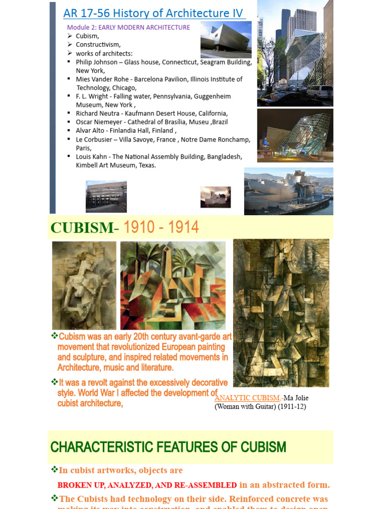 Cubism in Early Modern Architecture | PDF | Cubism | Modern Art