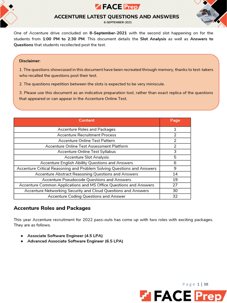 Accenture Online Test Preparation Guide | PDF | Cloud Computing ...