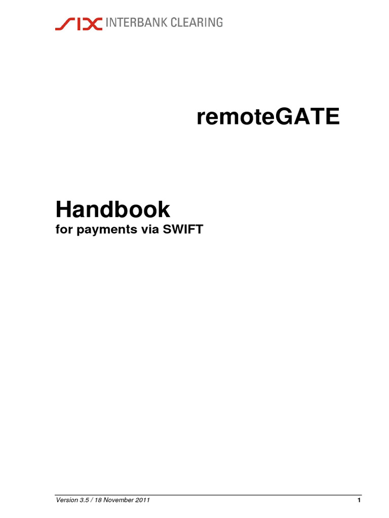 SWIFT Handbook Pages 1 | PDF | Computers