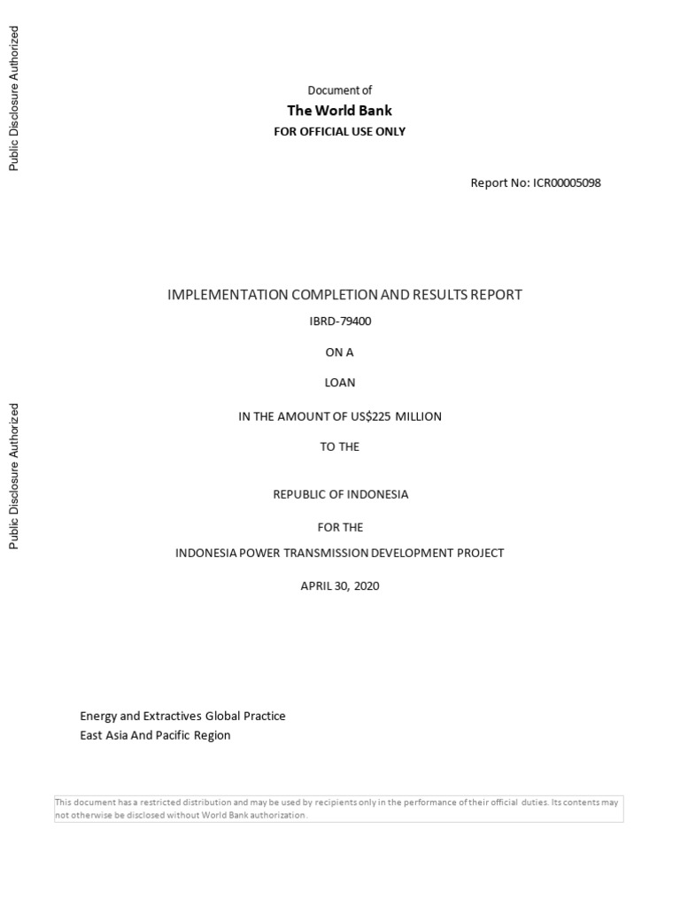 Indonesia Power Transmission Development Project Pdf Electric Power