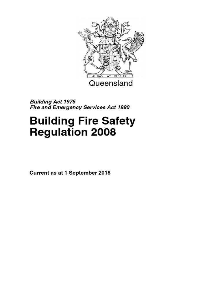 Queensland Building Fire Safety Reg 2008 | PDF | Emergency Evacuation ...