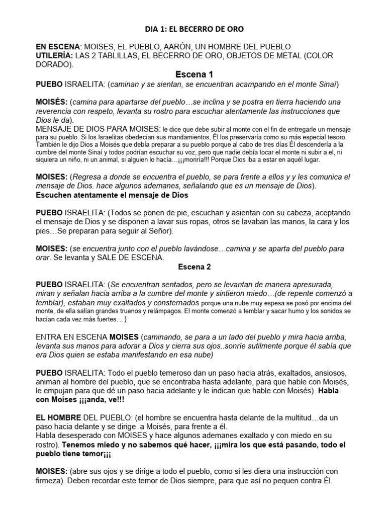 El Becerro De Oro Pdf Moisés