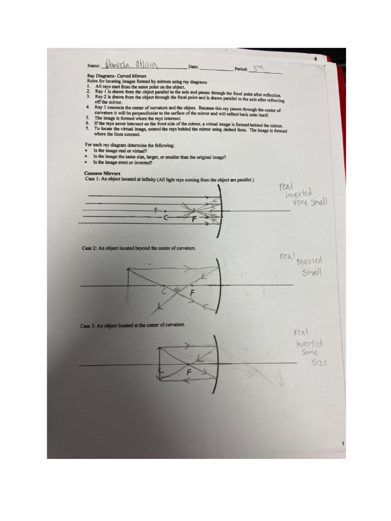 Ray Diagrams Exploration Photos | PDF