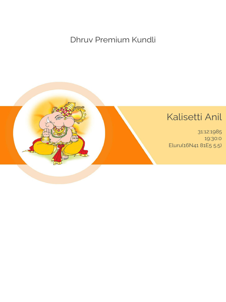 Dhruv Premium Kundli Analysis | PDF | Planets In Astrology | Astrology