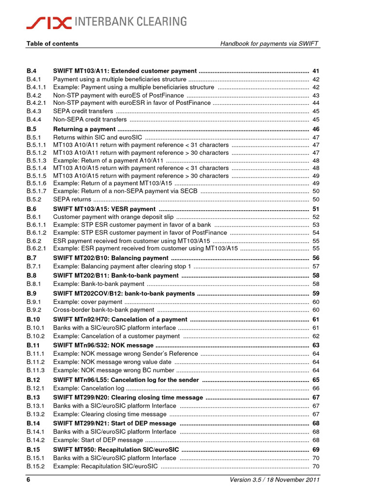 SWIFT Handbook Pages 6 | PDF | Service Industries | Financial Services