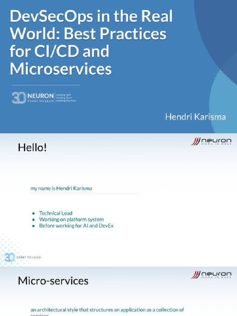 Slide Devsecops Microservices 251757642 | PDF