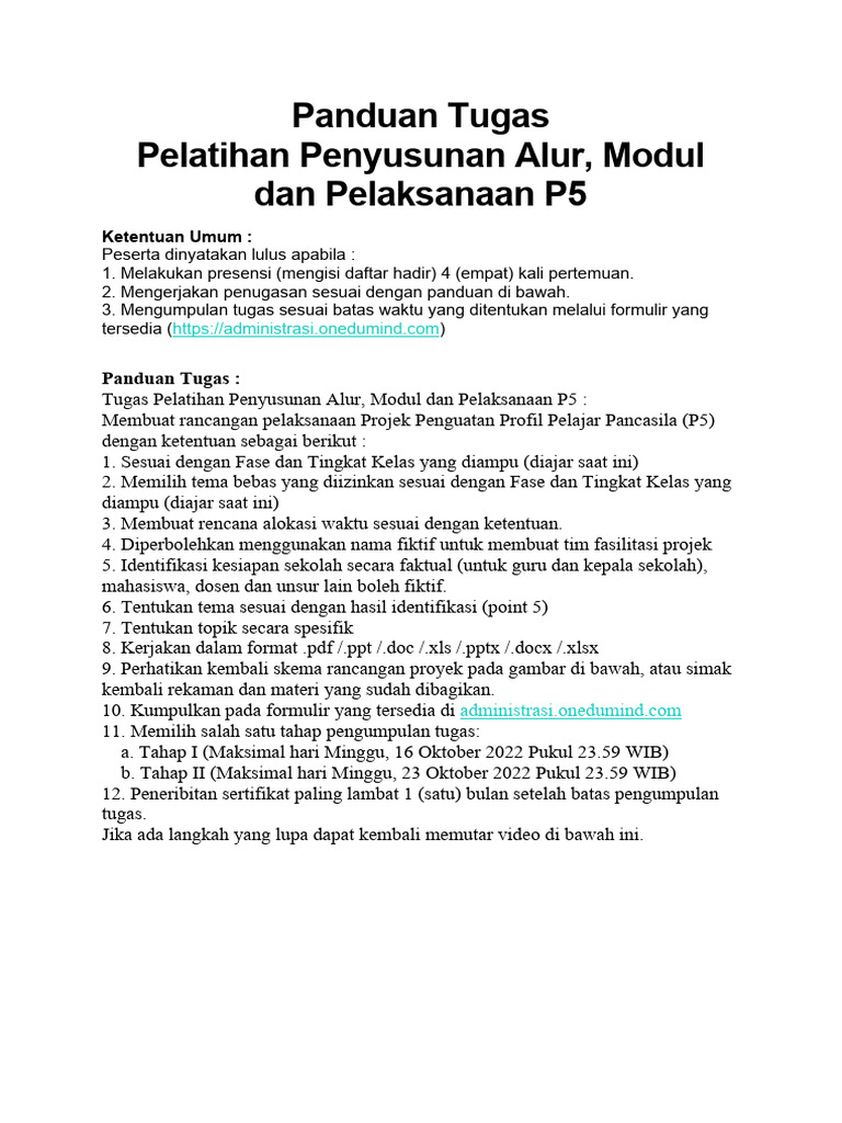 Panduan Tugas | PDF