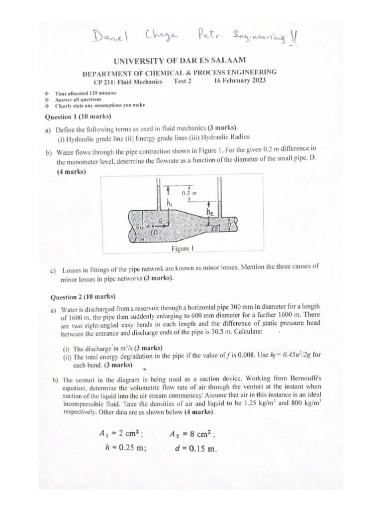 Department Of Chemical Process Engineering Pdf