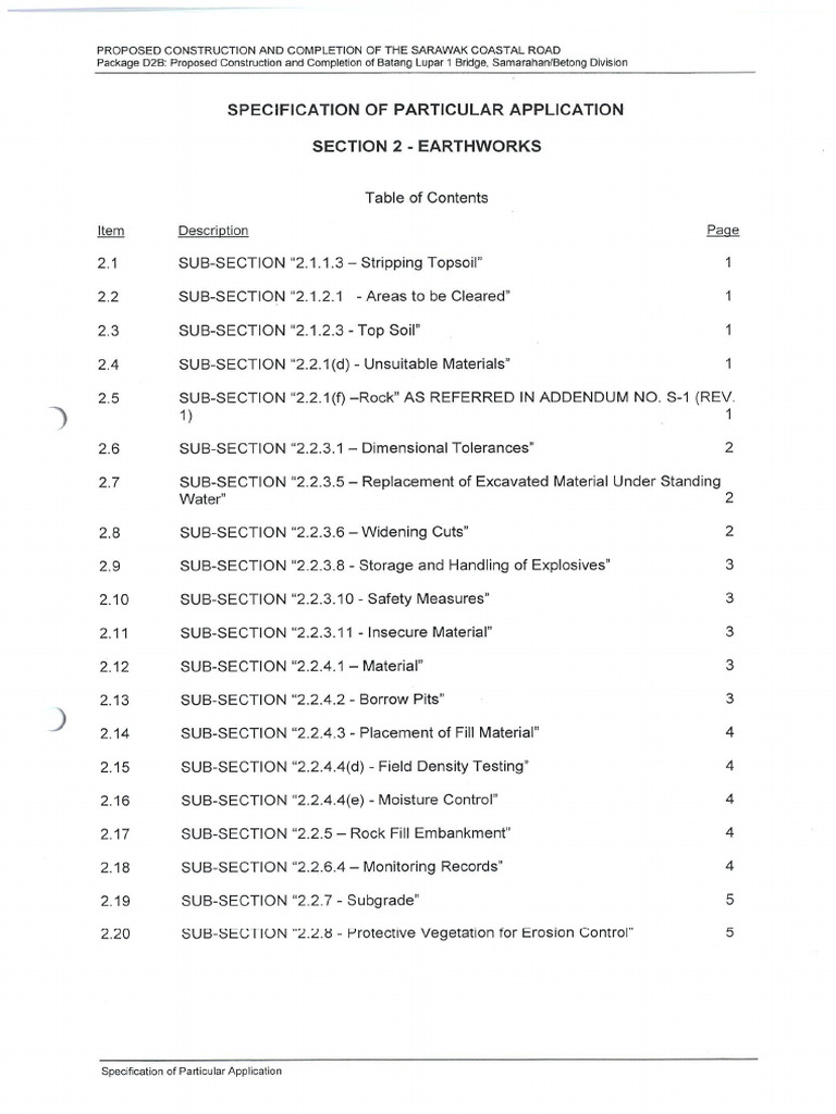 Section 2-Earthworks | PDF