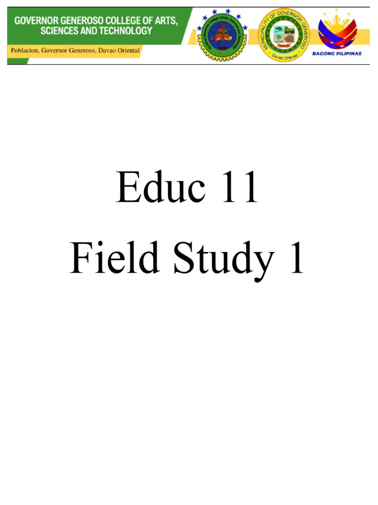 Educ 11 Field Study 1 Course Pack | PDF | Curriculum | Educational ...
