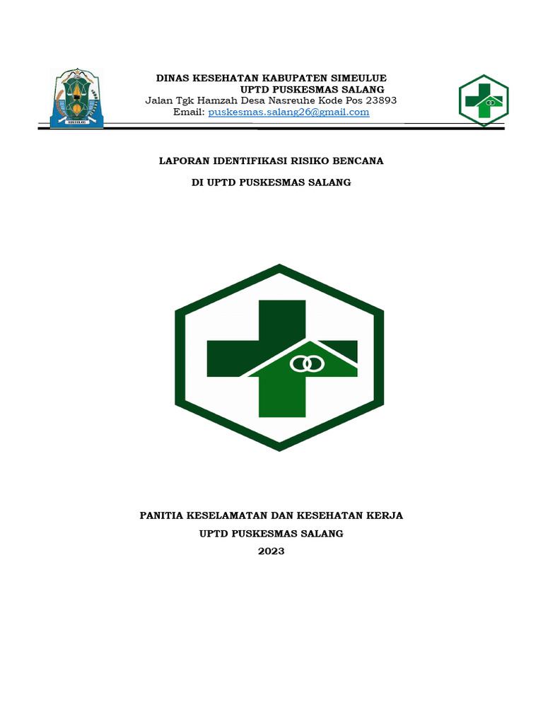 Identifikasi Risiko Bencana Puskesmas Salang | PDF