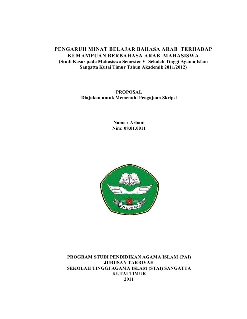 Pengaruh Minat Belajar Bahasa Arab Terhadap Kemampuan Berbahasa Arab
