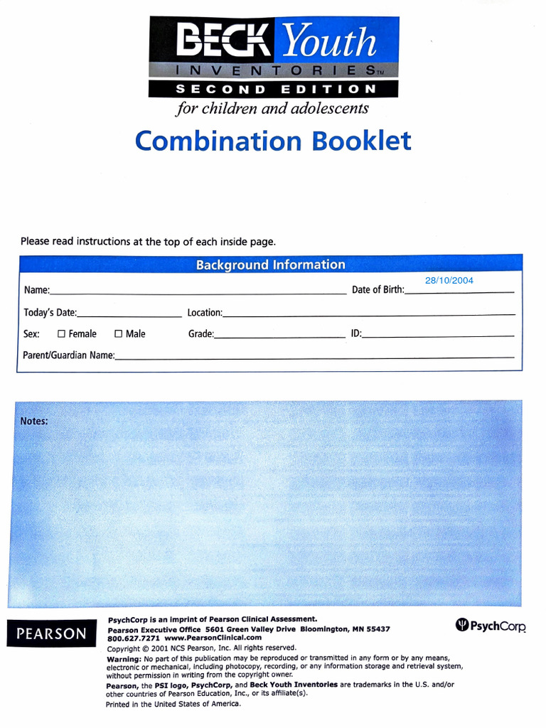 Combination Booklet: For Children and Adolescents | PDF | Monopoly ...