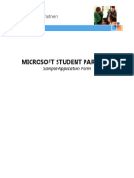 Microsoft Student Partners Sample Application Form Sept2011