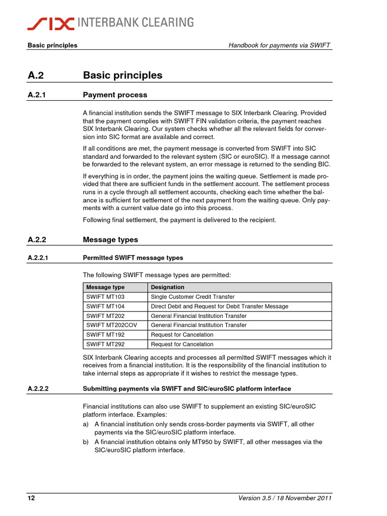 SWIFT Handbook Pages 12 | PDF | Payments | Debit Card