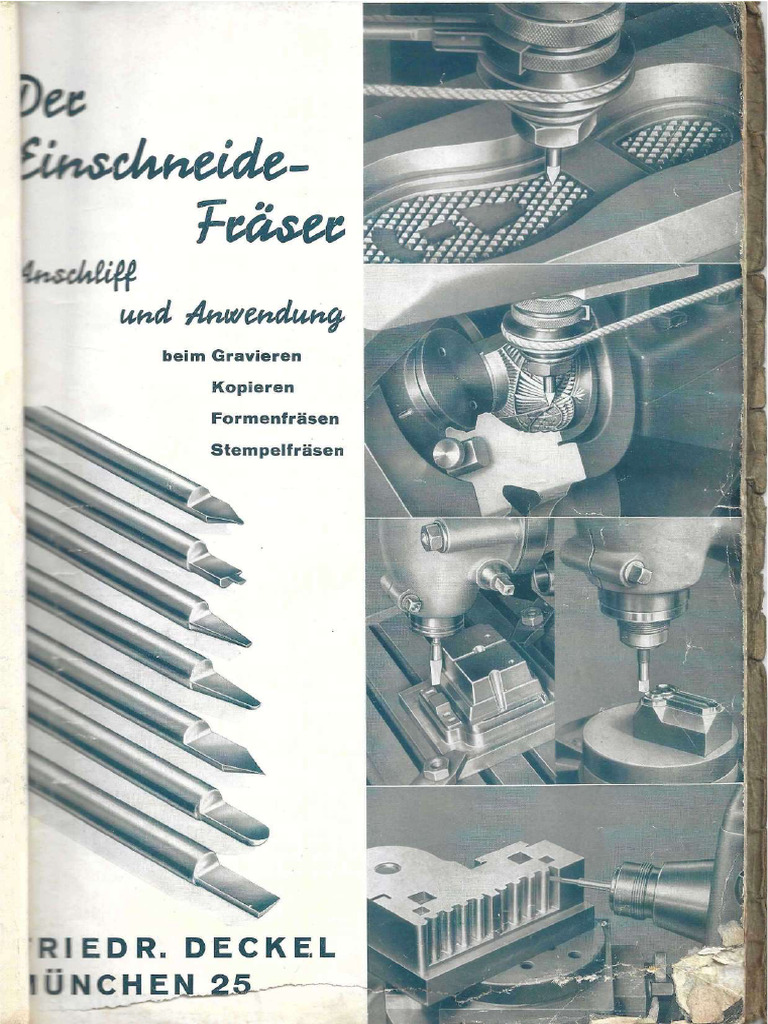 Deckel GSO - SO Originalunterlagen Der Einschneidefräser - Compressed | PDF