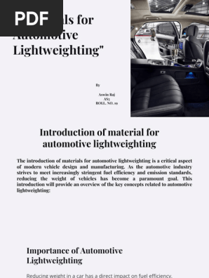 Automotive Lightweighting Materials Overview | PDF | Car | 3 D