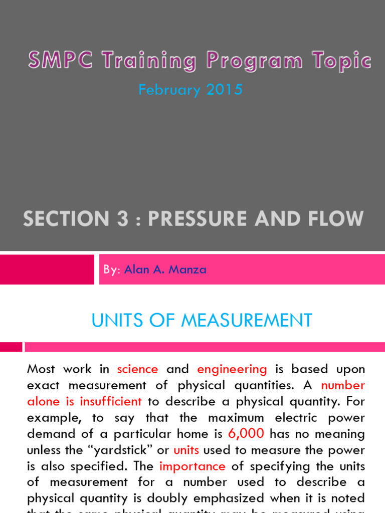 Understanding Pressure and Flow Units | PDF | Pressure | Pressure ...
