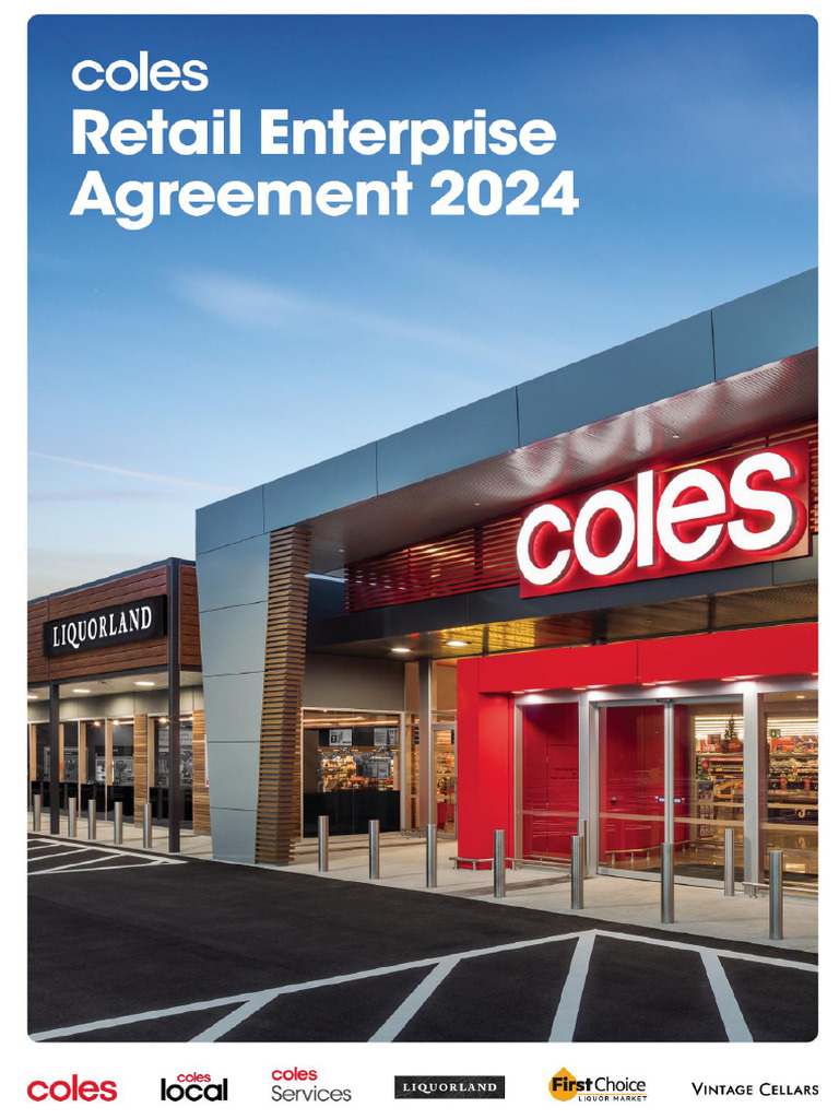 Coles Retail Enterprise Agreement 2024 PDF Overtime Employment