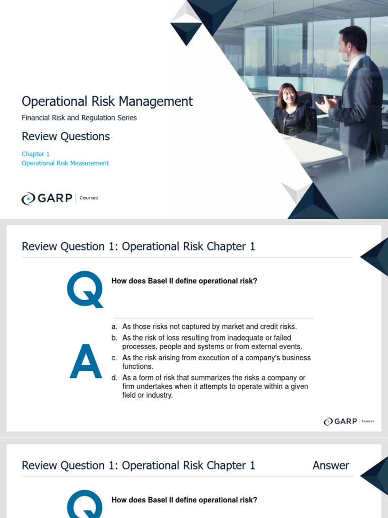 Operational Risk Management - Chapter 1 - Review Questions | PDF ...