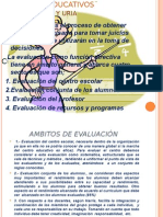 Ambitos de Evaluacion en Los Centros Educ.