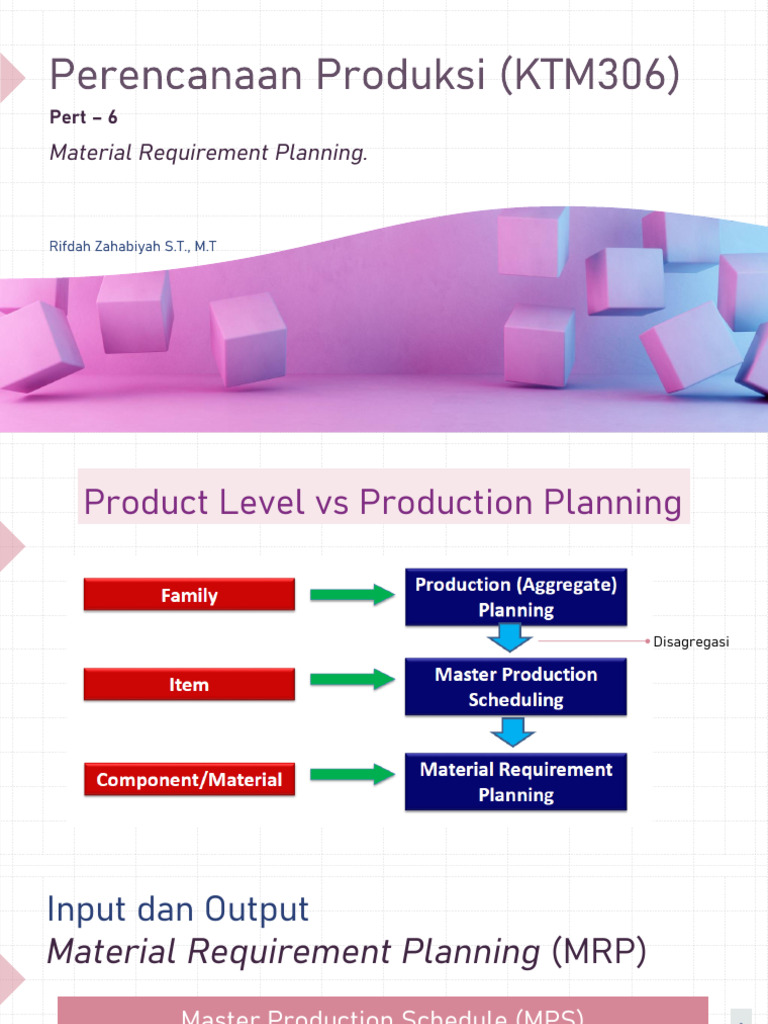 MRP and MPS Overview and Examples | PDF | Inventory | Business Process