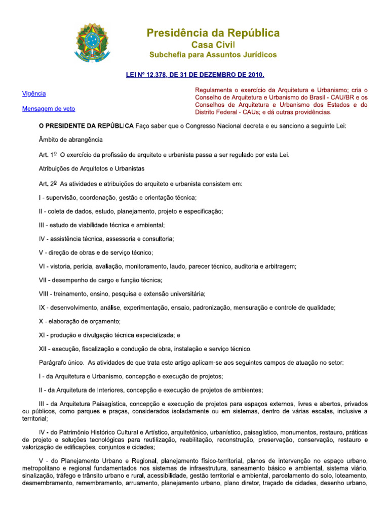 Lei 12378 | PDF