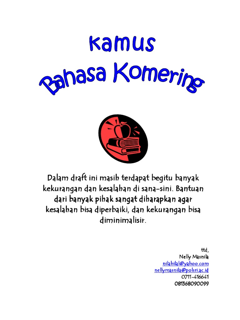 Kamus Bahasa Komering Kamus Bahasa Komering