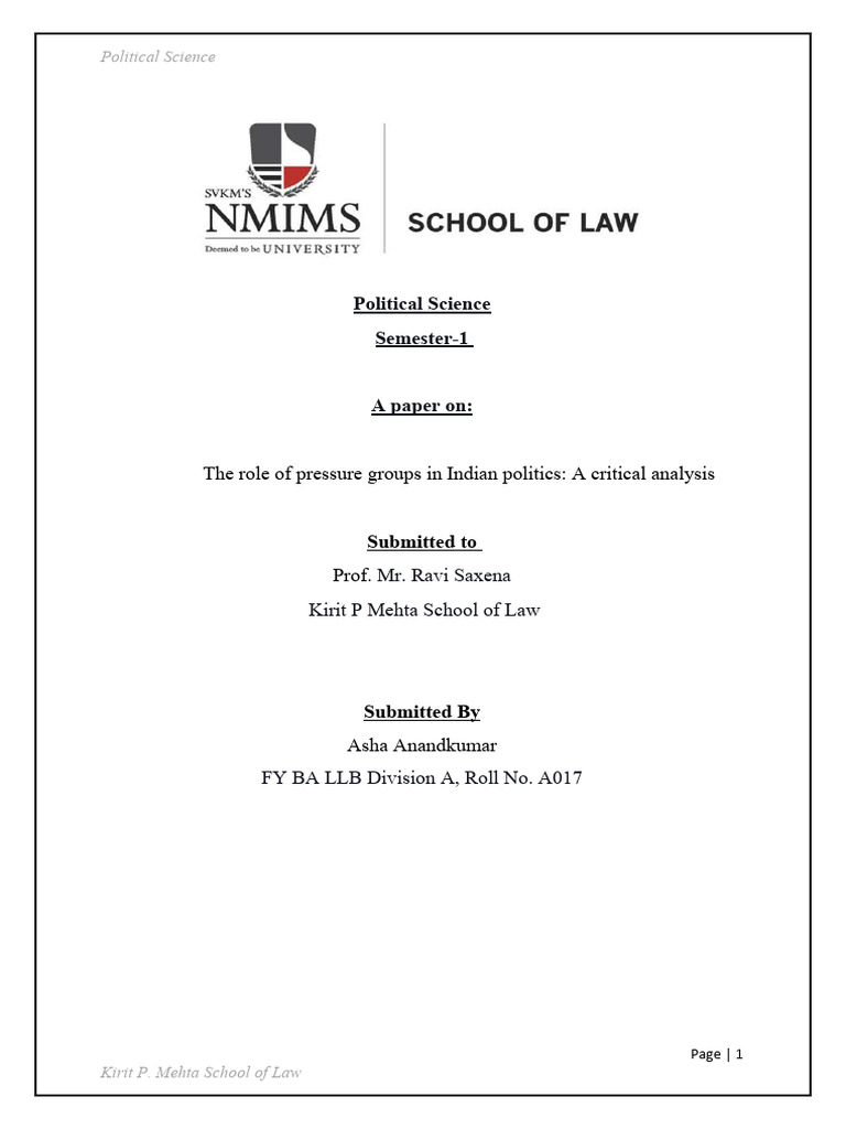 A017 - Asha Anandkumar - Political Science | PDF | Advocacy Group | Caste
