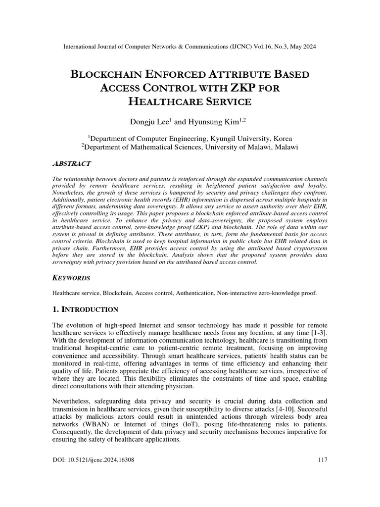 Blockchain Enforced Attribute Based Access Control With ZKP For ...
