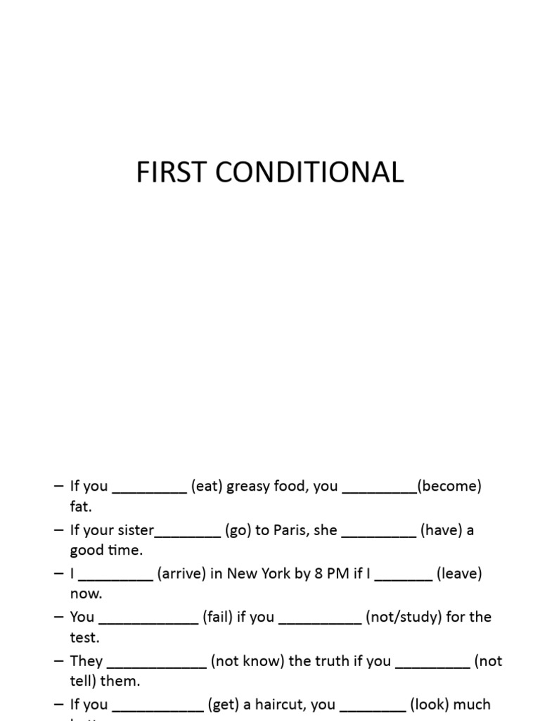 First Conditional and Present Perfect Guide | PDF | Career & Growth ...