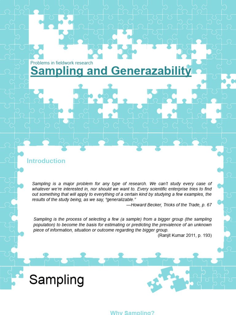 Sampling Methods and Generalizability | PDF | Sampling (Statistics ...