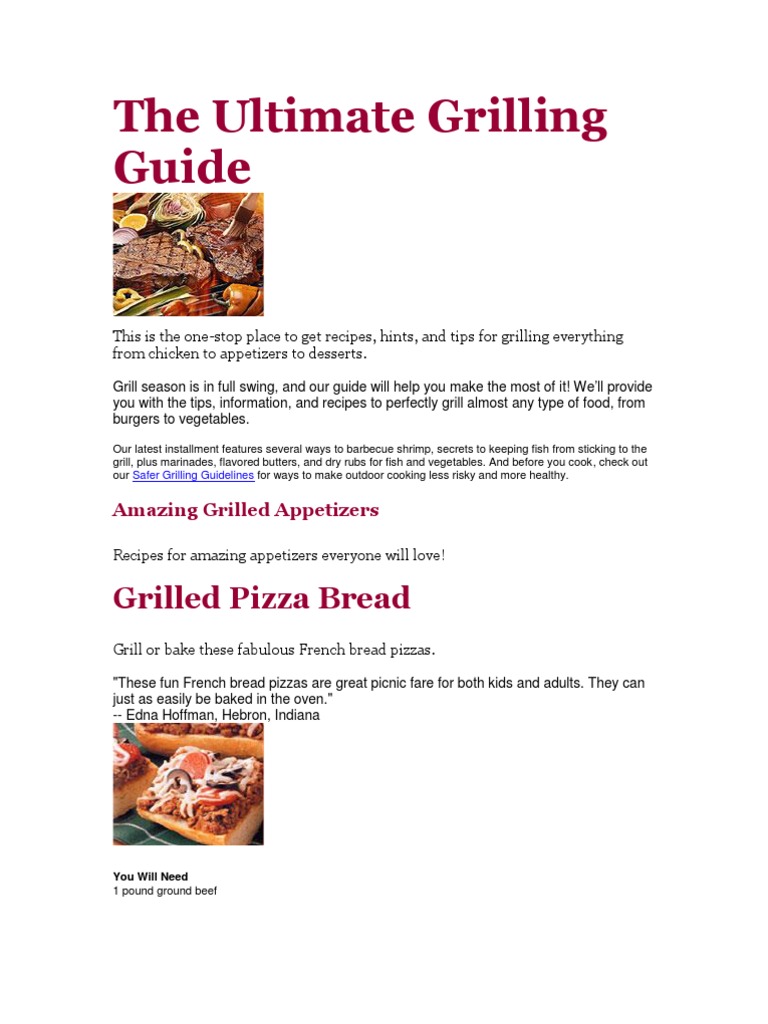 Ultimate Grilling Guide: Recipes & Tips | PDF | Cooking, Food & Wine