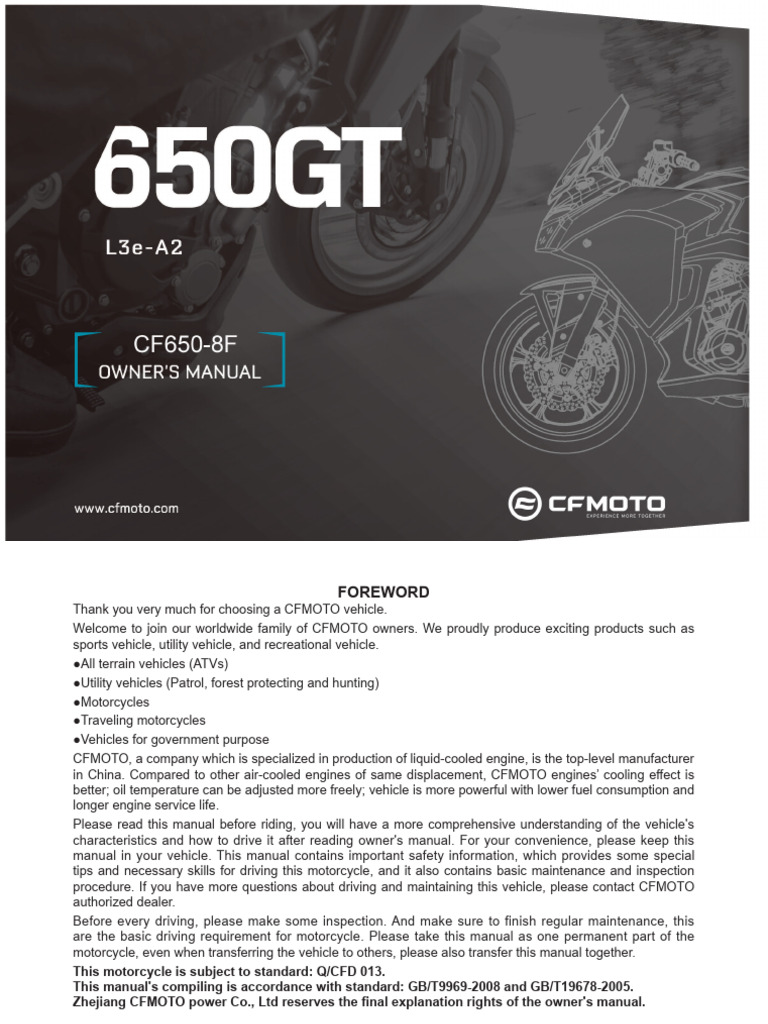 Manual 650gt | PDF