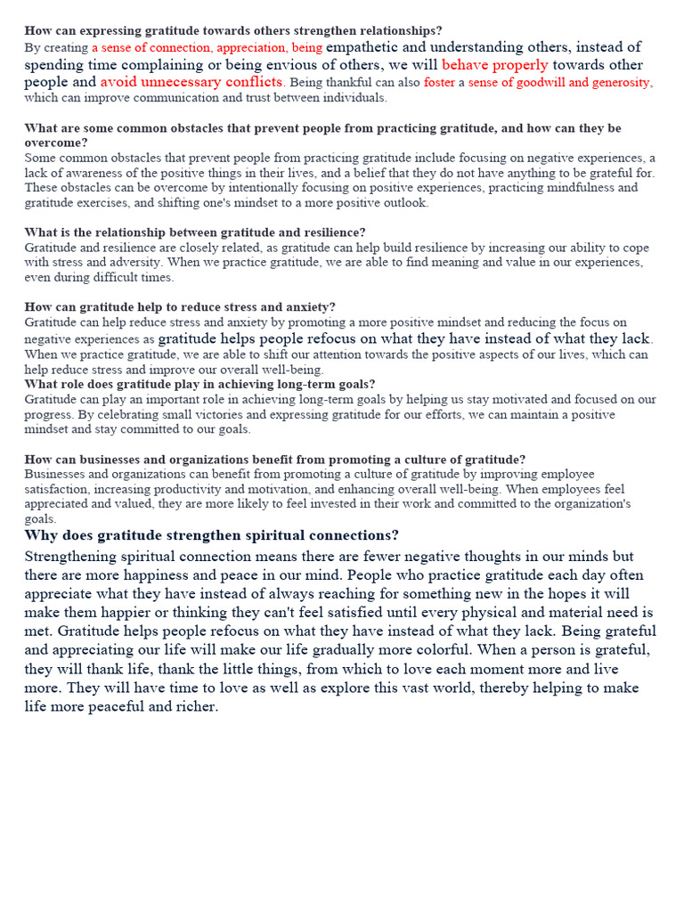 How Can Expressing Gratitude Towards Others Strengthen Relationships