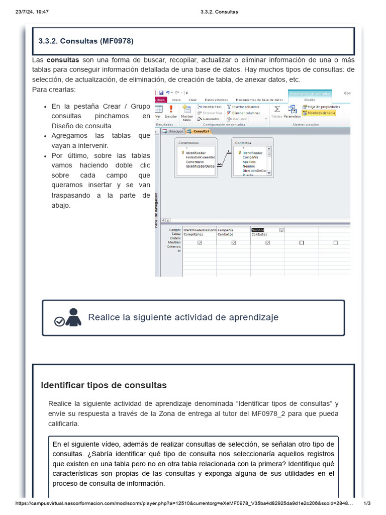 Tipos de Consultas en Bases de Datos | PDF | Informática