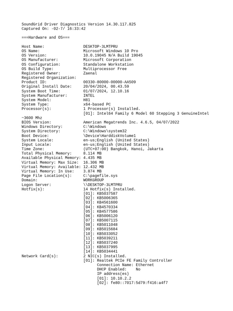 Sgdriver diags pdf computer network windows registry
