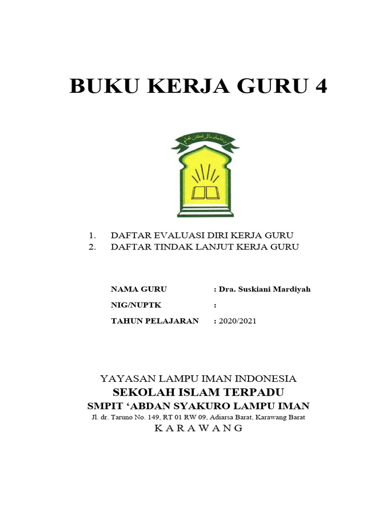 Buku Kerja Guru 4: Evaluasi dan Rencana | PDF