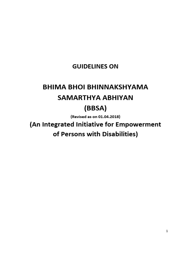 BBSA Guideline 2019 - 0 | PDF | Disability | Identity Document