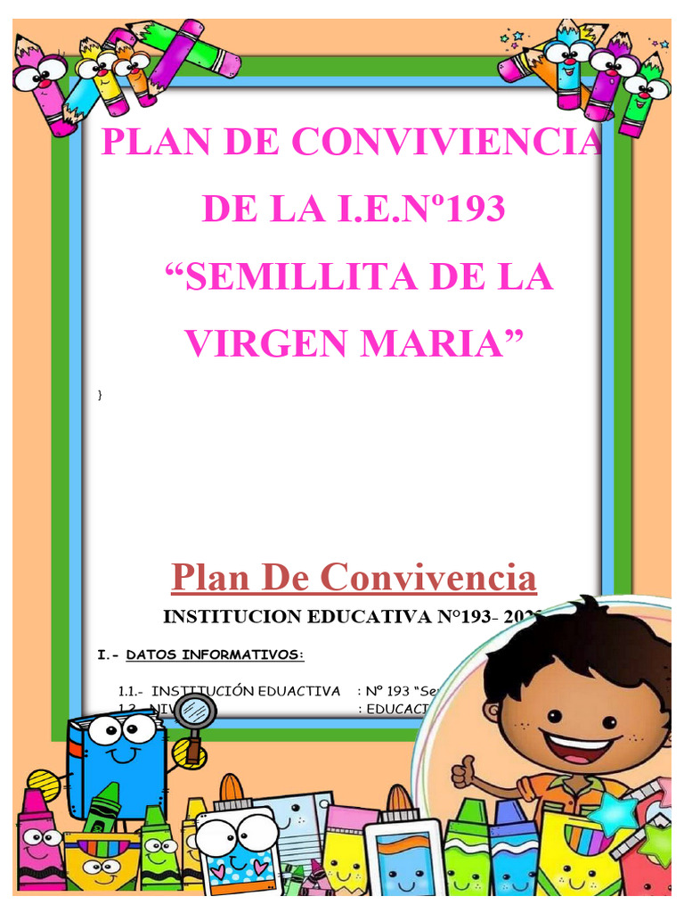 Plan de Convivencia 2023 | PDF | Violencia | Sociedad