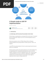 SAP PP Master Data Overview Guide | PDF