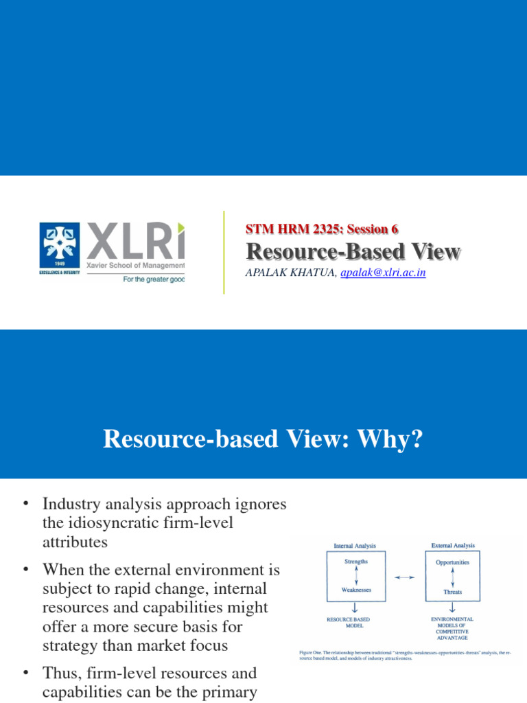 Session 6 RBV | PDF | Business | Economies