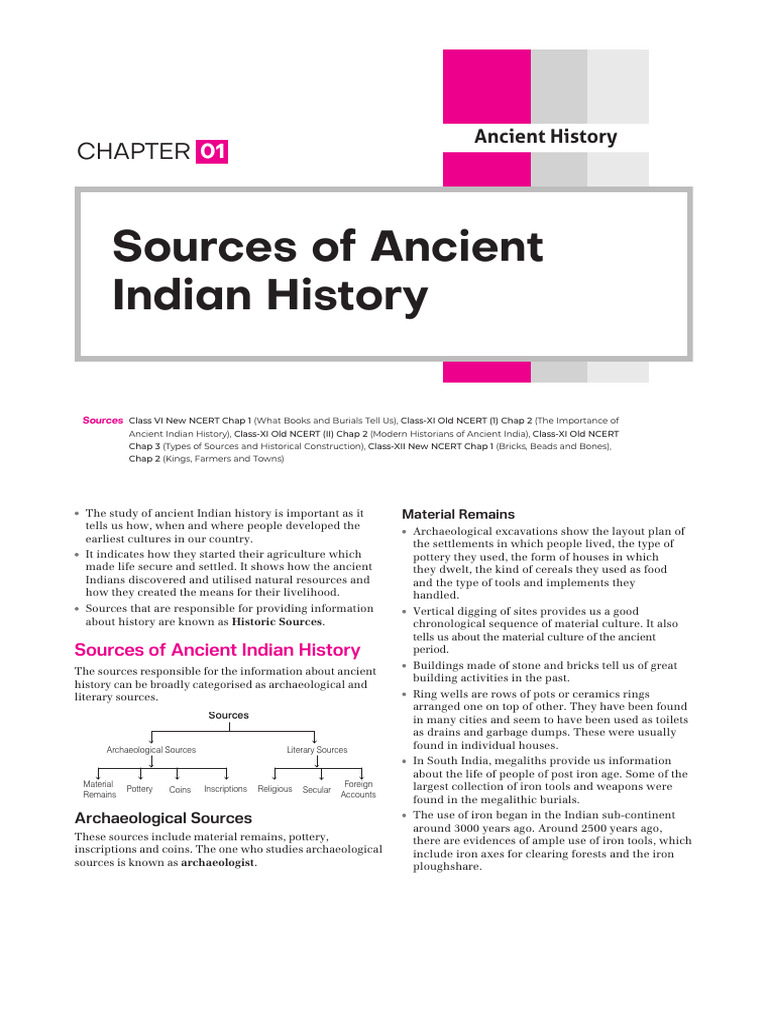 Literary Sources Of Ancient Indian History Pdf Notes