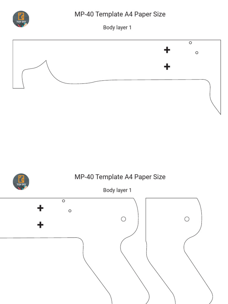 MP-40 Cardboard Gun Template PDF | PDF