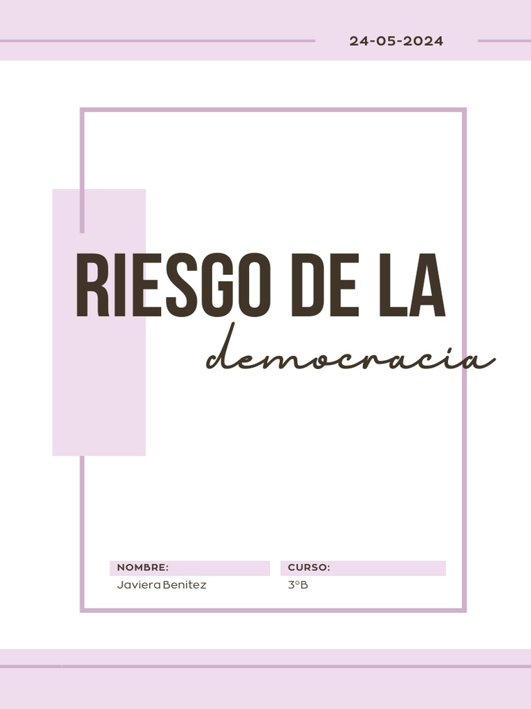 Riesgos de la Democracia en Chile | PDF | Democracia | Ideologías políticas