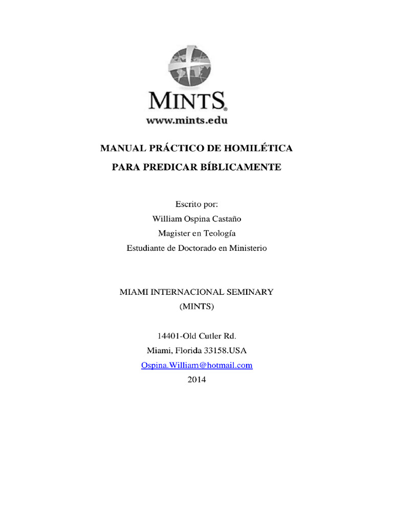 Manual Practico De Homiletica Para Predi 240416 093404 Pdf