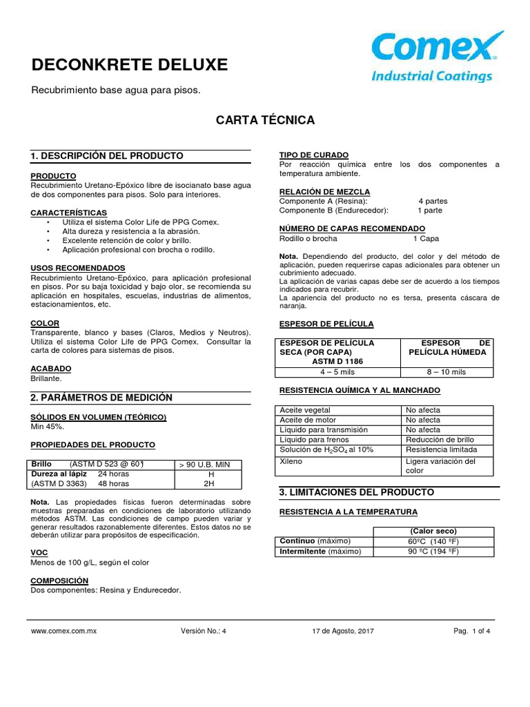 Piso Poliuretano de Alto Brillo Deconkretï¿ Deluxe | Humedad
