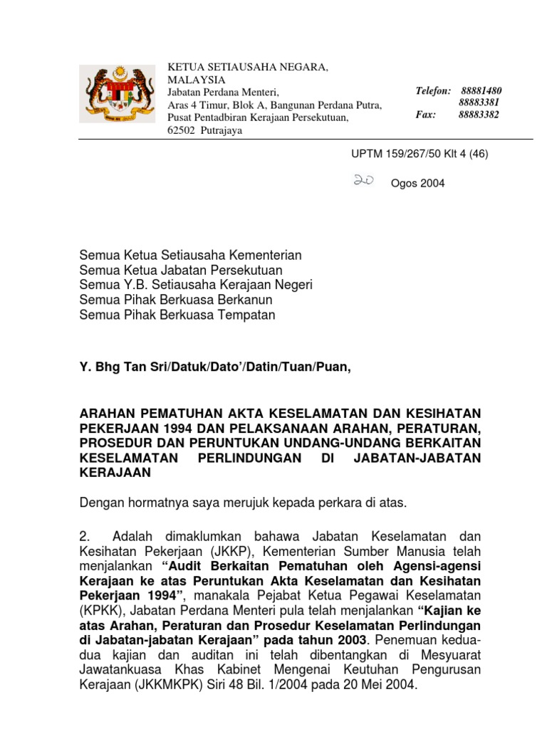 Surat Arahan Ksn Pdf