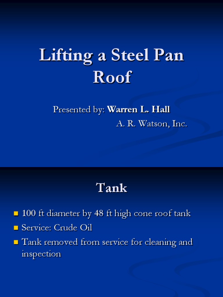 Cable Lift for Steel Tank Roof | PDF