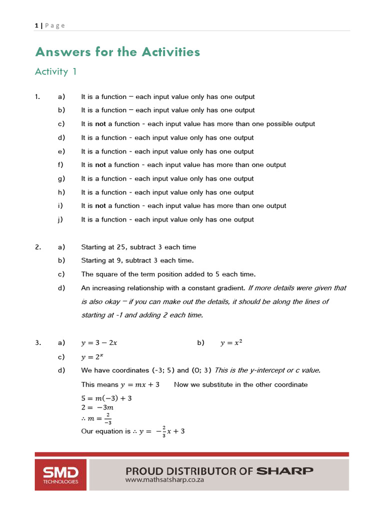 Grade 10 Functions Q&A Guide | PDF | Function (Mathematics ...
